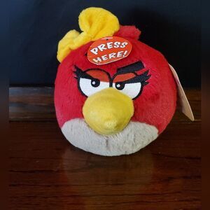 Angry Birds 5" Plush Girl Red Bird 2011 NWT